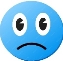 Lundi Bleu Emoji Triste Visage Vector Illustration Autocollant Simple |  Vecteur Premium